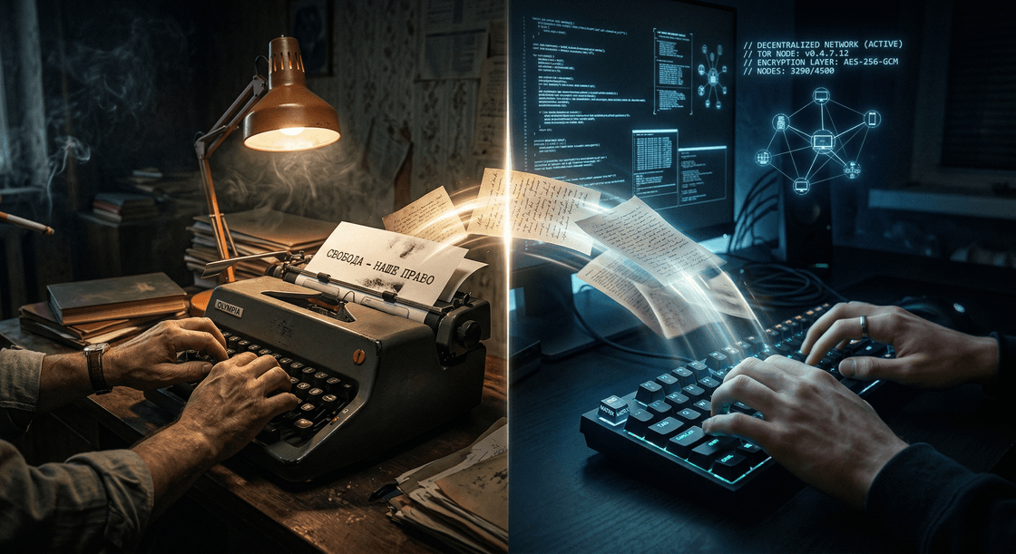 Carbon paper typewriter pages symbolizing underground resistance publishing